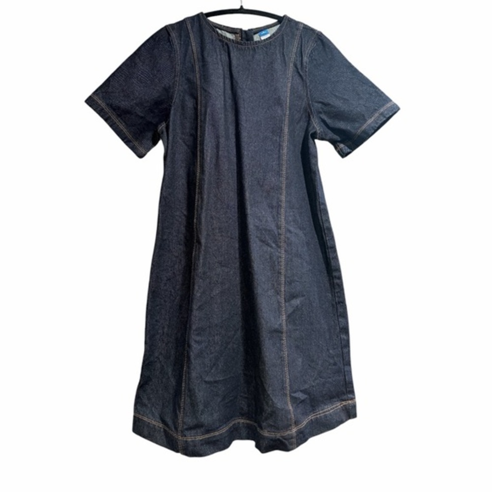 Old Navy Small Petite Navy Blue Casual Jean Dress. 100% Cotton